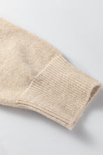 Parchment Button Lace Detail Raglan Sleeve Shift Mini Sweater Dress