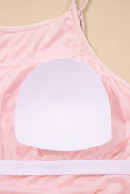 Pink Plus Size Build-in Shorts Sleeveless Dress With Short Two Piece Set