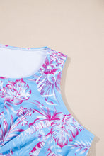 Rose Plus Size Floral Print Twisted High Waist Bikini Set