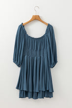 frilled neckline mini dress