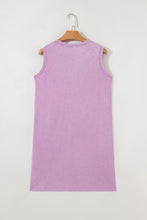 Phalaenopsis Mineral Wash Tank Mini Dress with Pockets