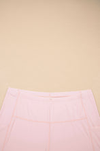 Pink Plus Size Build-in Shorts Sleeveless Dress With Short Two Piece Set