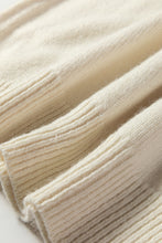 Simply Taupe Embroidered Floral Sleeve Round Neck Loose Sweater