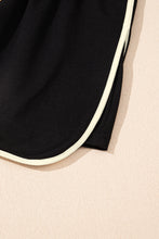 Evergreen Colorblock Edge Drop Shoulder T Shirt and Skort 2Pcs Set