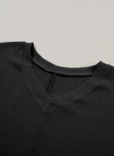 Bright Pink Crinkled V Neck Wide Sleeve T-shirt