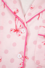 White Floral Print Contrast Pipping Short Pajamas Set