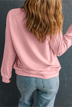 Pink Checkered Leopard Easter Bunny Dropped Shoulder Sweatshirt