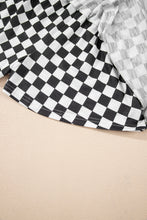 Brown Checkerboard T Shirt and High Waist Skorts 2 Piece Outfit