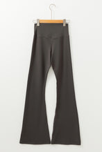 Black V Shape High Waist Flared Leggings