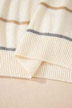 Multicolour Striped Print Drop Shoulder Shift Sweater Mini Dress