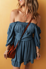 frilled neckline mini dress