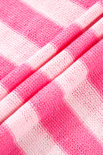 Pink Stripe USA Flag Notched Neckline Loose Sweater Vest