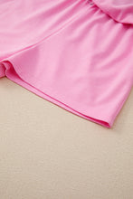Evergreen Colorblock Edge Drop Shoulder T Shirt and Skort 2Pcs Set