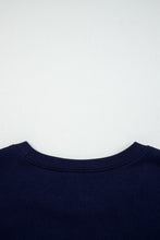 White CLASSY UNTIL KICKOFF Plush Letter Patched Loose Sweatshirt