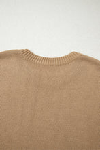 Pale Khaki Exposed Seam Drop Shoulder Oversize Sweater Mini Dress