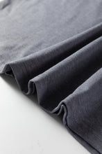 Gray Flag Pattern Sunflower Graphic Crew Neck Tee