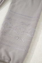 Parchment Aztec Embroidered Western V Neck Sweatshirt