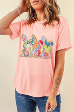 Pink Cute Doddle Bunny Easter Fashion Graphic Tee