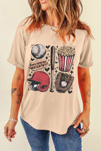 Khaki Retro Baseball Game Day T Shirt