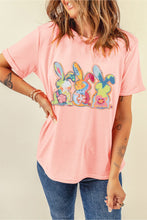 Pink Cute Doddle Bunny Easter Fashion Graphic Tee