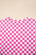 Brown Checkerboard T Shirt and High Waist Skorts 2 Piece Outfit