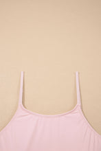 Pink Plus Size Build-in Shorts Sleeveless Dress With Short Two Piece Set