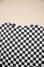Brown Checkerboard T Shirt and High Waist Skorts 2 Piece Outfit