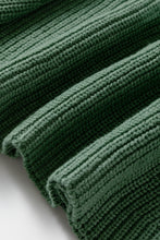 Mist Green Solid Lantern Sleeve Empire Waist Short Sweater Dress