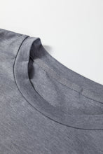 Gray Flag Pattern Sunflower Graphic Crew Neck Tee