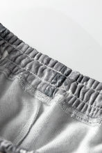 Gray Camo Print Cozy Drawstring Elastic Waist Jogger Pants