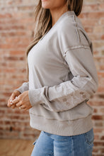 Parchment Aztec Embroidered Western V Neck Sweatshirt