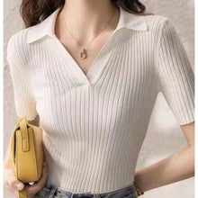 2025 summer French high-quality women's slim temperament short sleeve t-shirt top