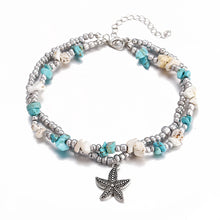 Bohemia Blue Beaded Anklet Handmade Anklets Women Girl Beach Foot Jewelry