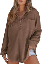 Simple Long Sleeved Button Blouse Women's Solid Color Loose T-Shirt Autumn Spring Top