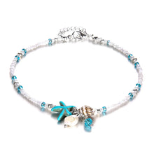 Bohemia Blue Beaded Anklet Handmade Anklets Women Girl Beach Foot Jewelry