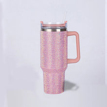 Diamond Thermos Cup with Handle,Coffee Insulated Bottle, Stainless Steel, Car Vacuum Flasks, Maintains Heat