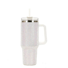 Diamond Thermos Cup with Handle,Coffee Insulated Bottle, Stainless Steel, Car Vacuum Flasks, Maintains Heat