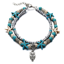 Bohemia Blue Beaded Anklet Handmade Anklets Women Girl Beach Foot Jewelry
