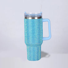 Diamond Thermos Cup with Handle,Coffee Insulated Bottle, Stainless Steel, Car Vacuum Flasks, Maintains Heat