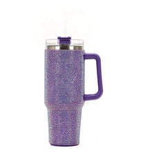 Diamond Thermos Cup with Handle,Coffee Insulated Bottle, Stainless Steel, Car Vacuum Flasks, Maintains Heat