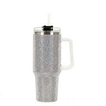 Diamond Thermos Cup with Handle,Coffee Insulated Bottle, Stainless Steel, Car Vacuum Flasks, Maintains Heat