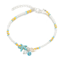 Bohemia Blue Beaded Anklet Handmade Anklets Women Girl Beach Foot Jewelry