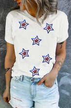 Independence Day Sequin Flag Pattern Kingcake Graphic T Shirt