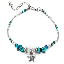 Bohemia Blue Beaded Anklet Handmade Anklets Women Girl Beach Foot Jewelry
