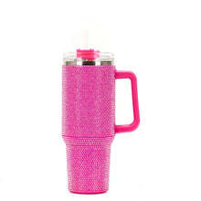 Diamond Thermos Cup with Handle,Coffee Insulated Bottle, Stainless Steel, Car Vacuum Flasks, Maintains Heat