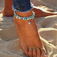 Bohemia Blue Beaded Anklet Handmade Anklets Women Girl Beach Foot Jewelry