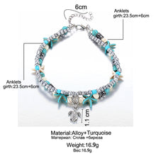 Bohemia Blue Beaded Anklet Handmade Anklets Women Girl Beach Foot Jewelry