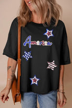 Independence Day Sequin Flag Pattern Kingcake Graphic T Shirt