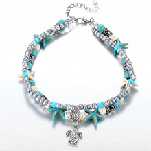 Bohemia Blue Beaded Anklet Handmade Anklets Women Girl Beach Foot Jewelry
