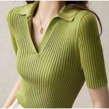 2025 summer French high-quality women's slim temperament short sleeve t-shirt top